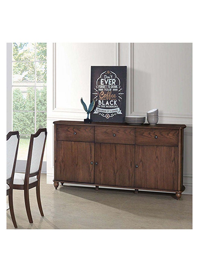 DANUBE HOME Mildura Dining Sideboard Strong and Sturdy Home Kitchen Organiser Rack Modern Design Furniture for Dining Room Living Room Kitchen L 180 x W 45 x H 84 cm Brown