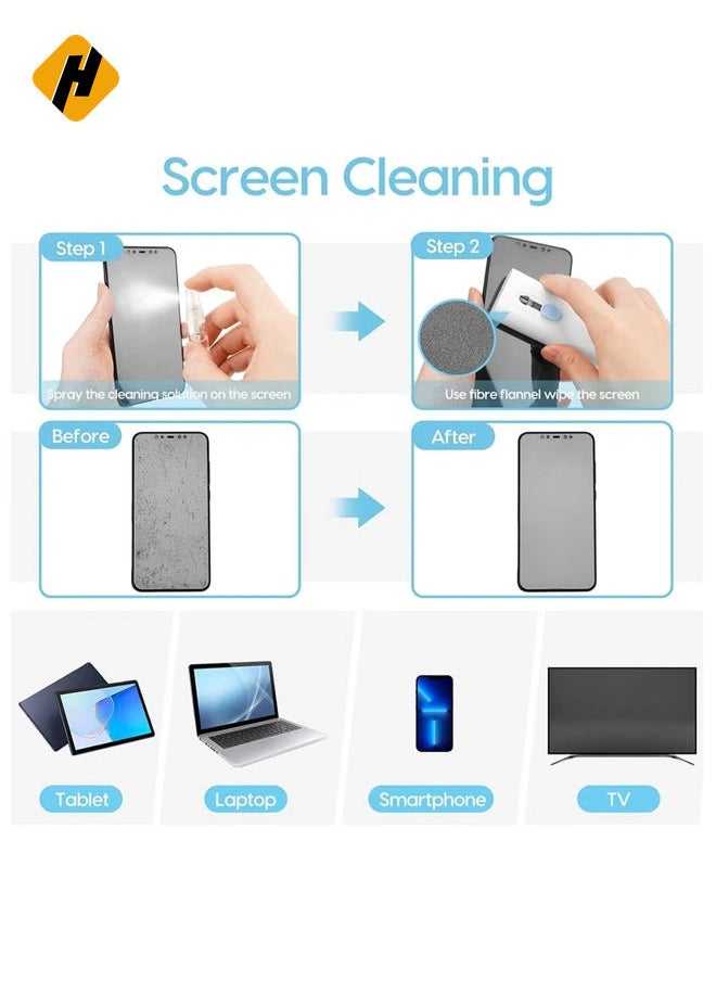 HuHa - Laptop Cleaner, 7 in 1 Keyboard Cleaner Set, Computer MacBook Earphone Cleaning Kit, Tablet and Screen Dust Brush Including Soft Sweep, Swipe, 3 in 1 Airpod Cleaner Pen, Key Puller and Spray Bottle - Image 1