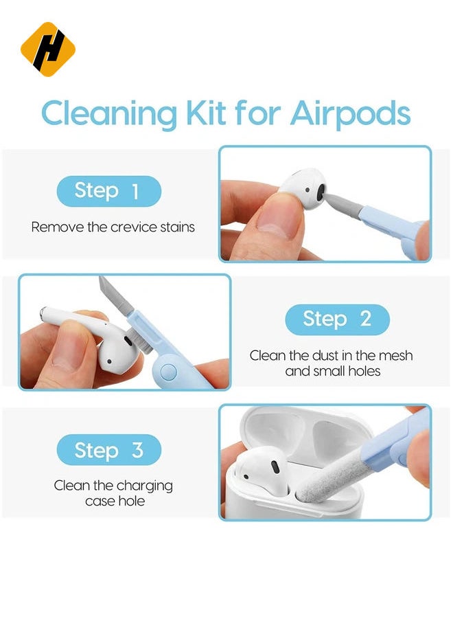 HuHa - Laptop Cleaner, 7 in 1 Keyboard Cleaner Set, Computer MacBook Earphone Cleaning Kit, Tablet and Screen Dust Brush Including Soft Sweep, Swipe, 3 in 1 Airpod Cleaner Pen, Key Puller and Spray Bottle - Image 1
