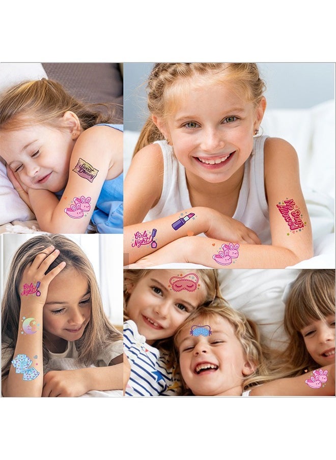 Beyond 5 Sheets Slumber Party Temporary Tattoo Stickers, Waterproof Fake Tattoos Stickers, Birthday Party Decorations Supplies (Colorful)  - Image 2