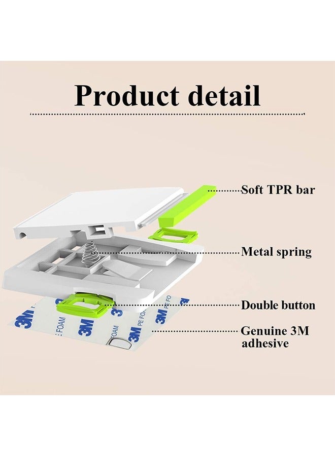 4Pcs Sliding Glass Door Lock, Sliding Door Lock for Child Safety, Window Locks for Vertical Sliding Windows, Baby Safety Slide Window Locks for Kids Proof Patio Closet Doors No Drilling Tools Needed - Image 4