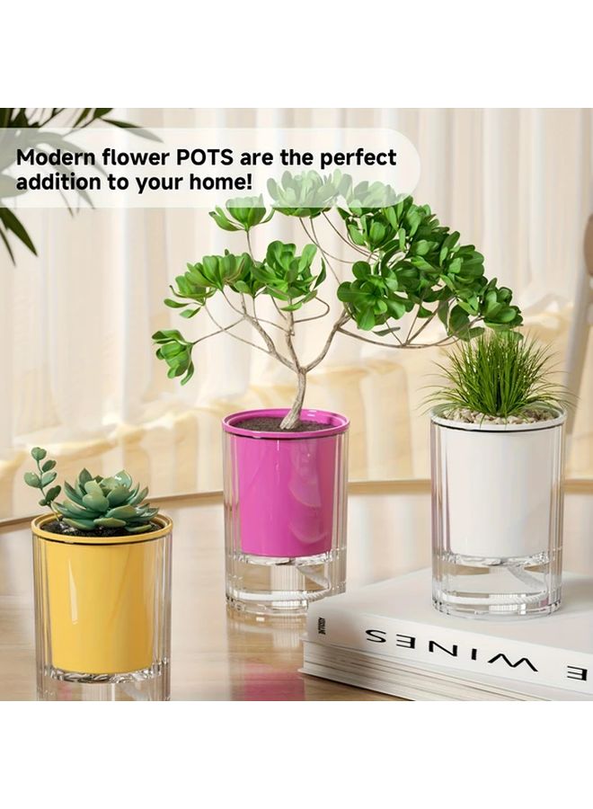 2pcs Small Hydroponic Water Plant Vase Desktop Pot 1pc White 1pc Green - Image 2