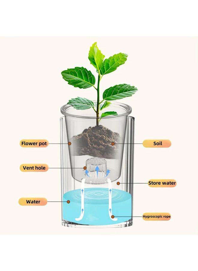 2pcs Small Hydroponic Water Plant Vase Desktop Pot 1pc White 1pc Green - Image 5