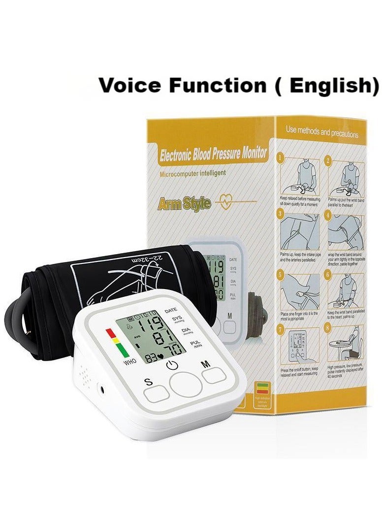 Generic Digital Blood Pressure (BP) Monitor | Arm type blood pressure measuring device | LCD Display & Voice Function (English) – Accurate, Easy-to-Use, and Portable - Image 1