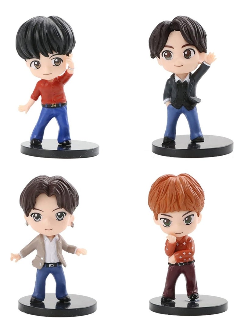 7 Pcs Bulletproof Boys Group Cake Bowler Hat Dolls, PVC Model Toys Cute A.R.M.Y Movable Mannequin Dolls Girls Gift  - Image 2