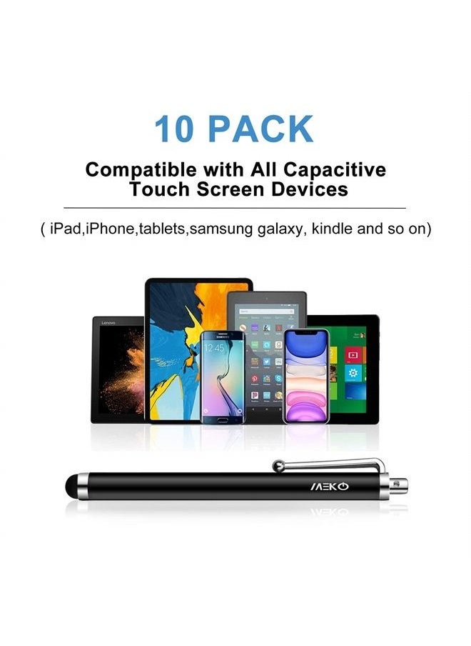 MEKO - Stylus Pens for Touch Screens - MEKO 10 Pack Capacitive Stylus for iPad iPhone Tablets Samsung Galaxy All Universal Touch Screen Devices - Image 1