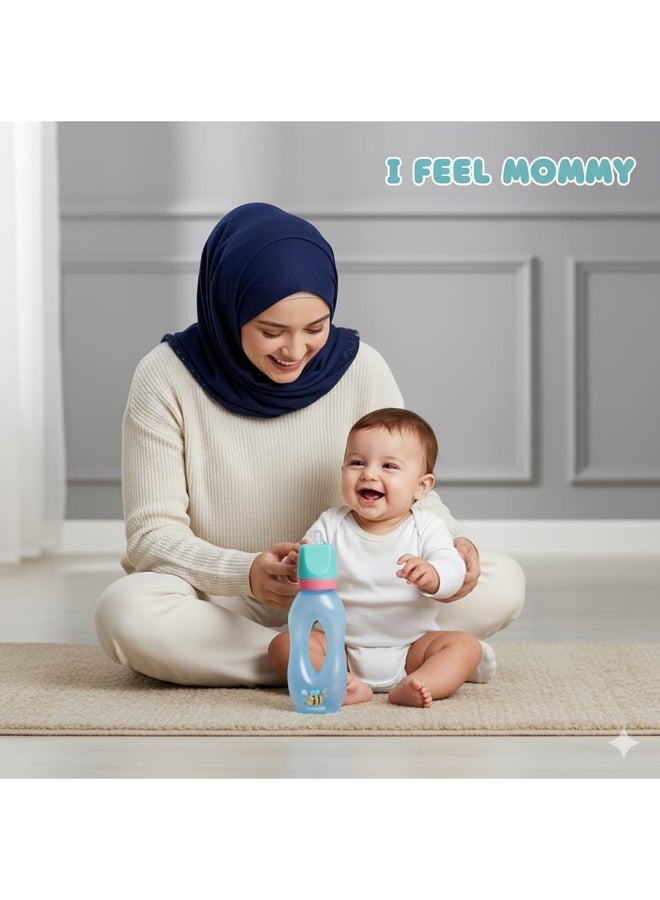 Momeasy 270ml Baby Feeding Bottle With Ergonomic Grip Design 44661 Blue - Image 3