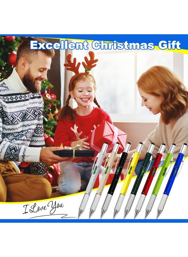 Zhanmai 72 Pcs Gift Pen Multi Tool Pen 6 In 1 Multifunction Pen Tactical Pen With Levelgauge Ruler Screwdriver Stylus Ballpoint Pen And 80 Pcs Replacement Refills, For Student Back To School Favors 8 Colors - Image 5