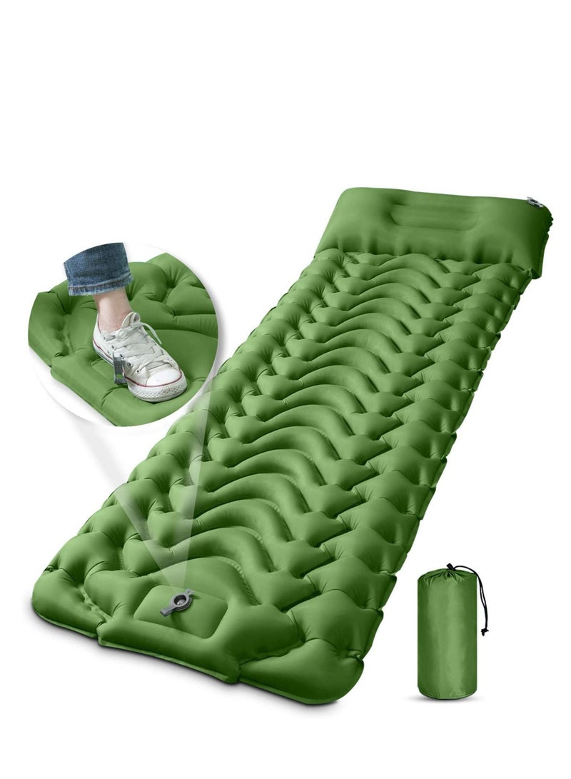 MIXDE Camping Sleeping Pad,Extra Thickness 3.9 Inch Inflatable Sleeping Mat with Pillow Built-in Pump,Ultralight Waterproof Camping Air Mattress for Backpacking,Tent,Traveling - Image 1