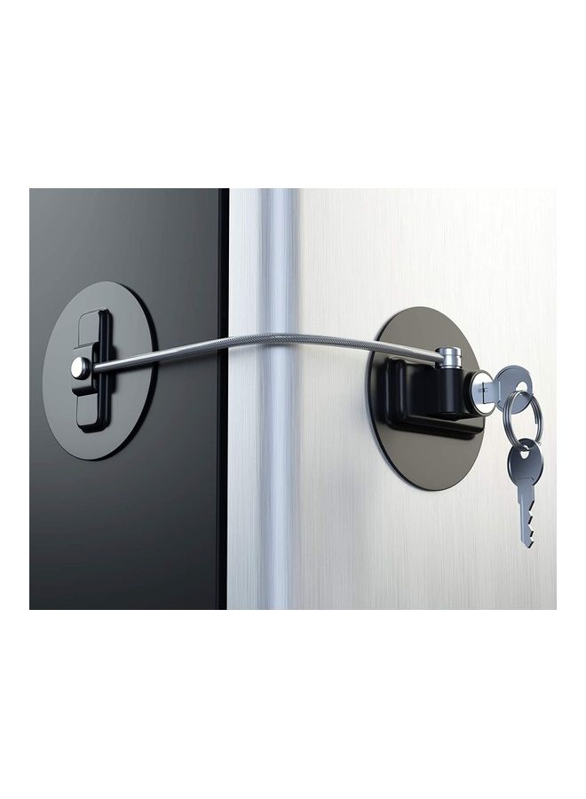 Highly Secured Refrigerator Lock With Key Black - Image 1