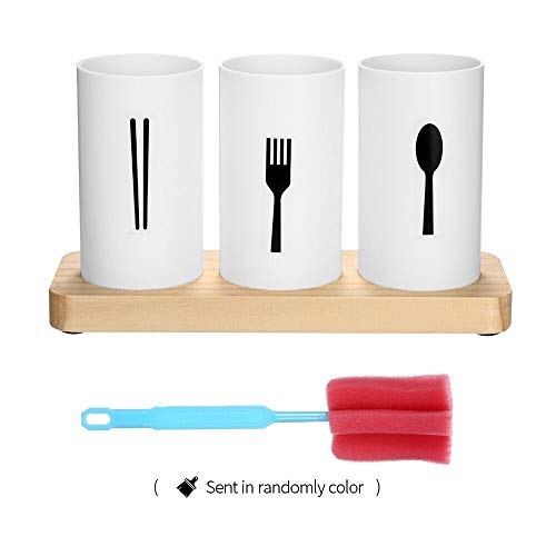 KITOME 3 Compartment Cutlery Holder for Kitchen and Dining Table, Spoon & Utensil Organizer Stand, Plastic Kitchen Storage Holder - Image 5
