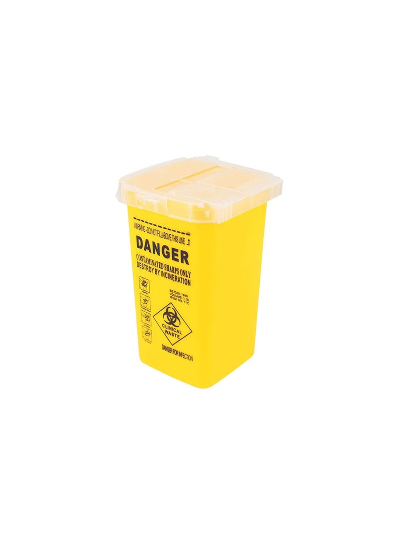 GGOOT Sharps Box Tattoo Needles Disposal Container Medical Supplies and Equipment (Yellow) - Image 1