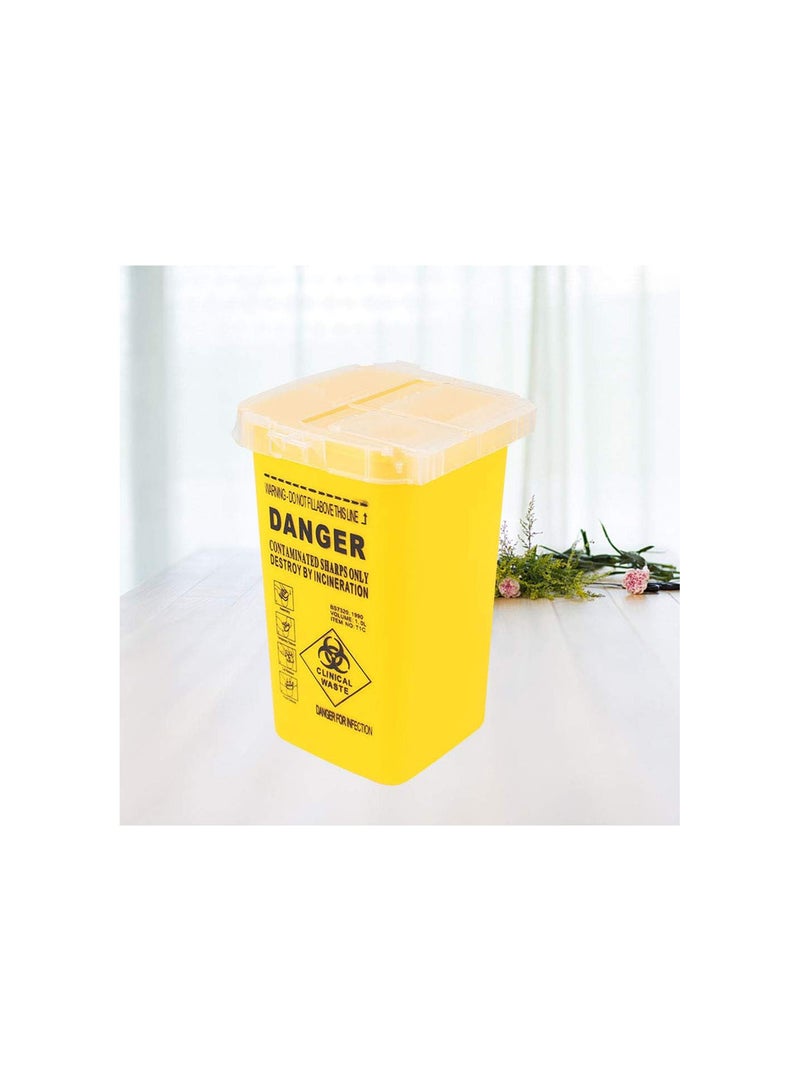 GGOOT Sharps Box Tattoo Needles Disposal Container Medical Supplies and Equipment (Yellow) - Image 3