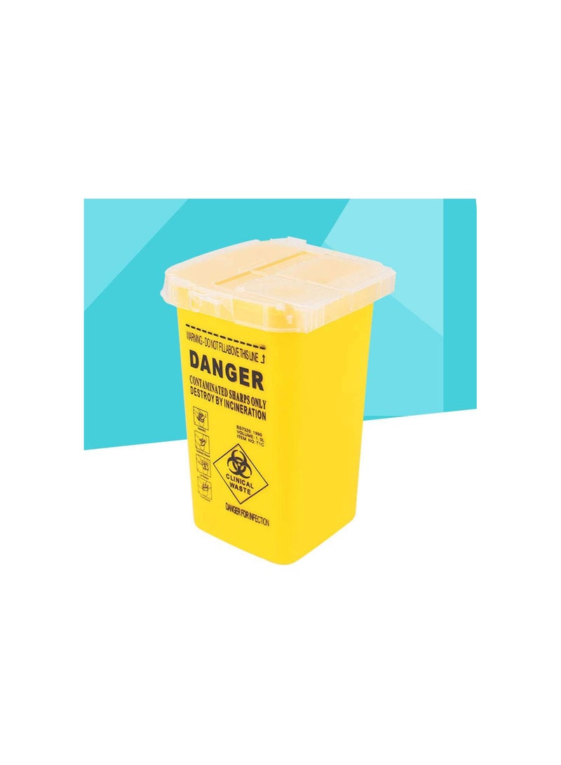 GGOOT Sharps Box Tattoo Needles Disposal Container Medical Supplies and Equipment (Yellow) - Image 4