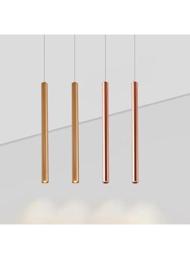 NERFA Elegant cylindrical pendant light in a luxurious gold finish, perfect for modern and upscale interiors. - Image 3