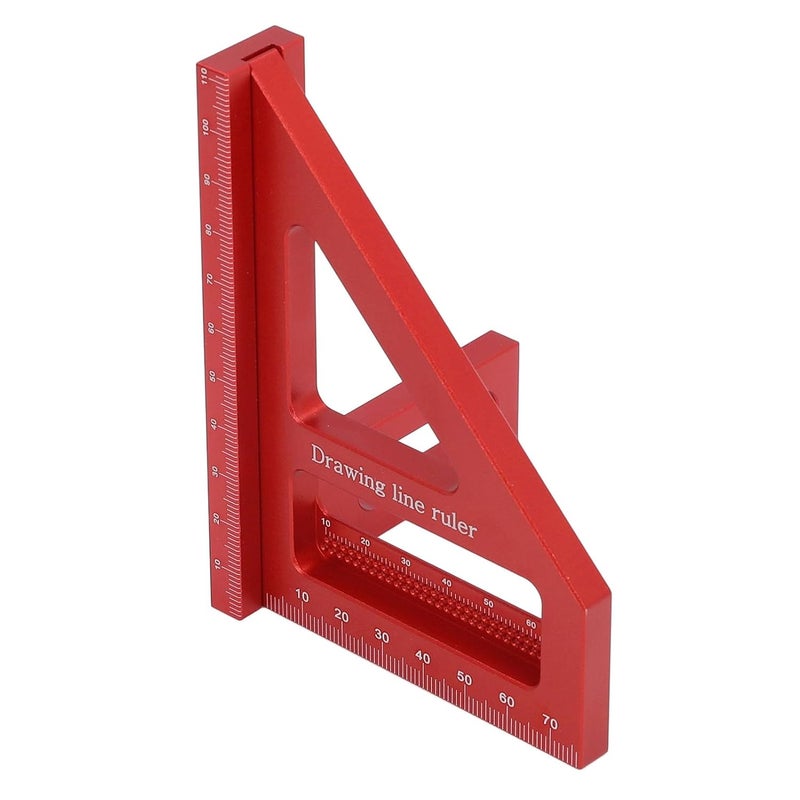 3D Multi Angle Measuring Ruler, Aluminum Alloy Woodworking Square Protractor, 45 90 Degree Miter Triangle Ruler for Woodworking, DIY Projects, Engineers and Carpenters, with - Image 5