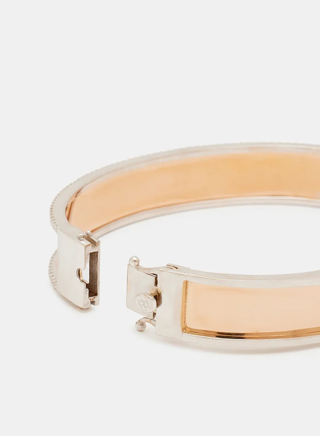 Annaka 18Kt Rose Gold Bangles Studded with Natural Diamonds