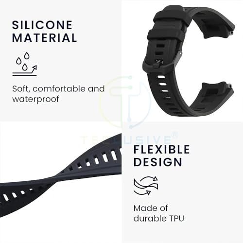 T TECLUSIVE Silicone Strap with Metal Tool Compatible with Amazfit T-Rex 2 | Adjustable Rubber Band with Updated Installation Tool for T Rex 2 (Beige) - Image 4