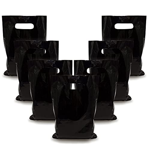 TOSPARTY 40PCS Black Plastic Gift Bags Easter Candy Bag Die Cut Bags are Sturdy Party Assorted Plastic Easter Gift Bag - Image 1