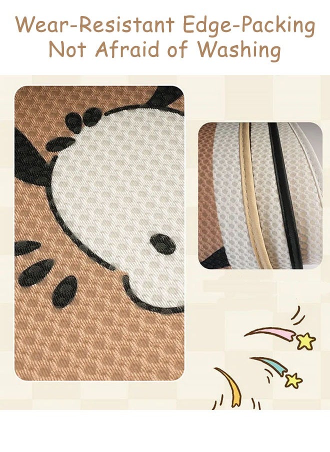 MLADEN 1PC Cute Cartoon Car Seat Back cushion Breathable Ice Silk Summer Car Seat Cover Protector Pad Mat Dust Proof Interior Accessories  - Image 4