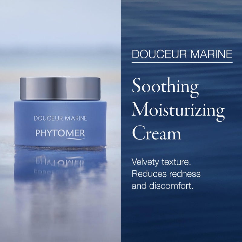 Phytomer Douceur Marine Soothing Moisturizing Face Cream | Reduce Redness, Calm Sensitive Skin | Probiotic Face Moisturizer for Dry Skin | Sustainable, Natural Ingredients | 50ml - Image 2
