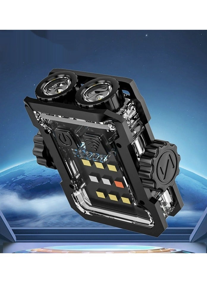 Mini Keychain EDC Flashlight 1000 Lumens Rechargeable LED Torch Portable Tactical Pocket Light with Magnet Clip USB-C Waterproof 6 Modes - Image 1