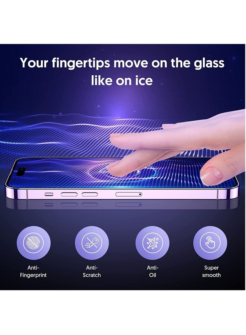 BORTONY Screen Protector Compatible for iPhone 14 Pro Max [6.7 Inch] Full Coverage 9D Tempered Glass Film For iPhone 14 Pro Max Clear/Black - Image 5