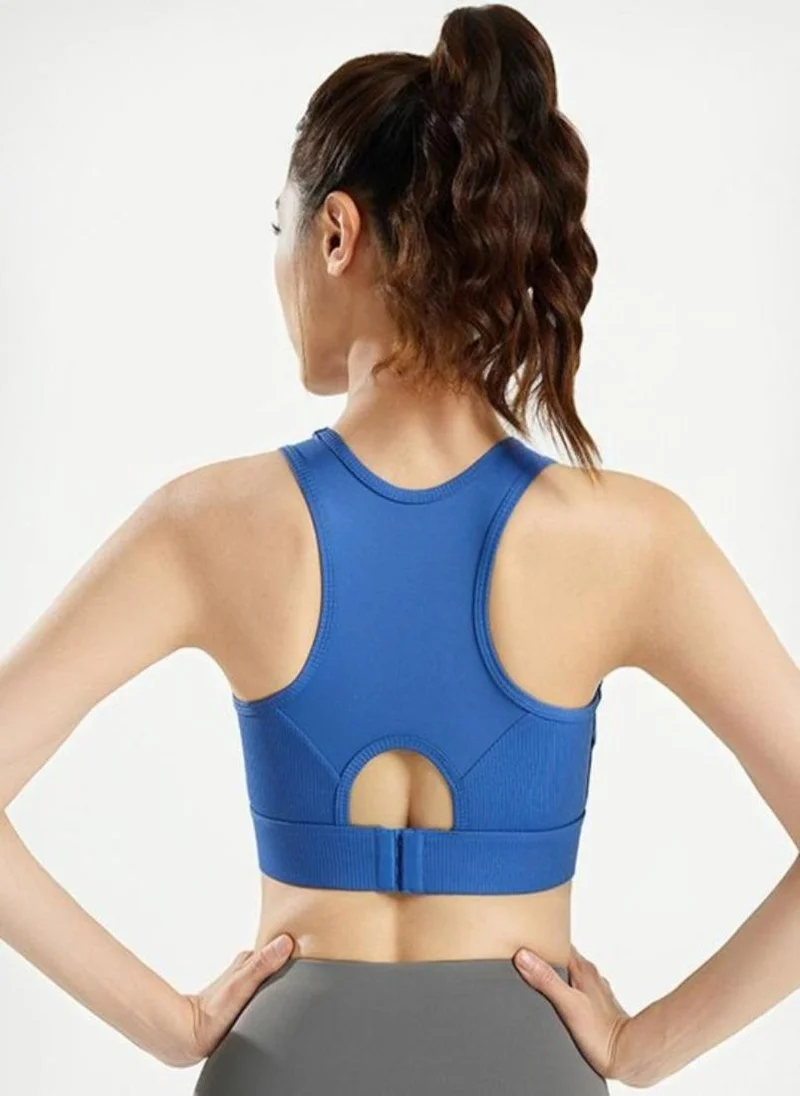 يونيكي Blue Solid Regular Racerback Bra