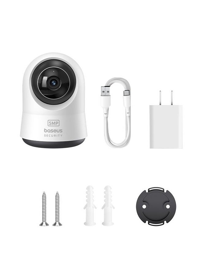 Baseus - BASEUS Security P1 Pro 5MP Indoor Camera 3K 8X Digital Zoom Motion Detection Camera, White - UK Plug - Image 1