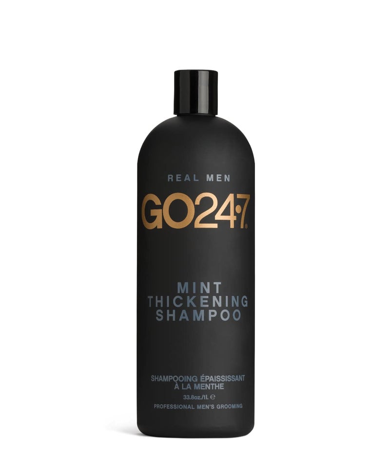 GO247 Mint Thickening Shampoo â€“ Professional Size Energizing Daily Cleanser with Peppermint & Menthol â€“ Helps Support Fuller, Thicker-Looking Hair â€“ Fresh Mint Scent, 32 Fl Oz - Image 2
