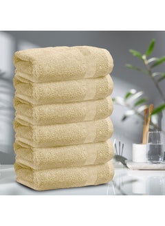 Rest Bath Towel Set Of 6 Ivory Cotton Towel 70X140Cm , 47X55 Inch Luxury Hotel Towel Set Absorbent Durable Lightweight Washable Quick Dry Spa Quality Beach Family Bath Towel.  - Image 1