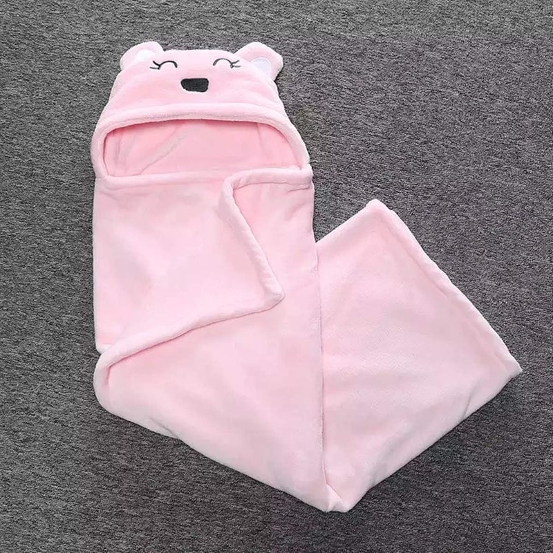 BRANDONN Ultra Soft Organic Premium Bathrobe Cum Bath Gown for Babies Cum Baby Bath TowelPink Puppy - Image 3