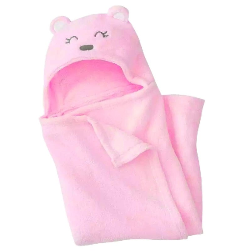 BRANDONN Ultra Soft Organic Premium Bathrobe Cum Bath Gown for Babies Cum Baby Bath TowelPink Puppy - Image 1