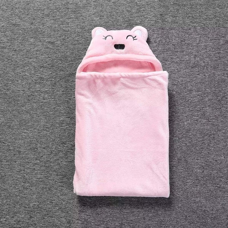 BRANDONN Ultra Soft Organic Premium Bathrobe Cum Bath Gown for Babies Cum Baby Bath TowelPink Puppy - Image 4