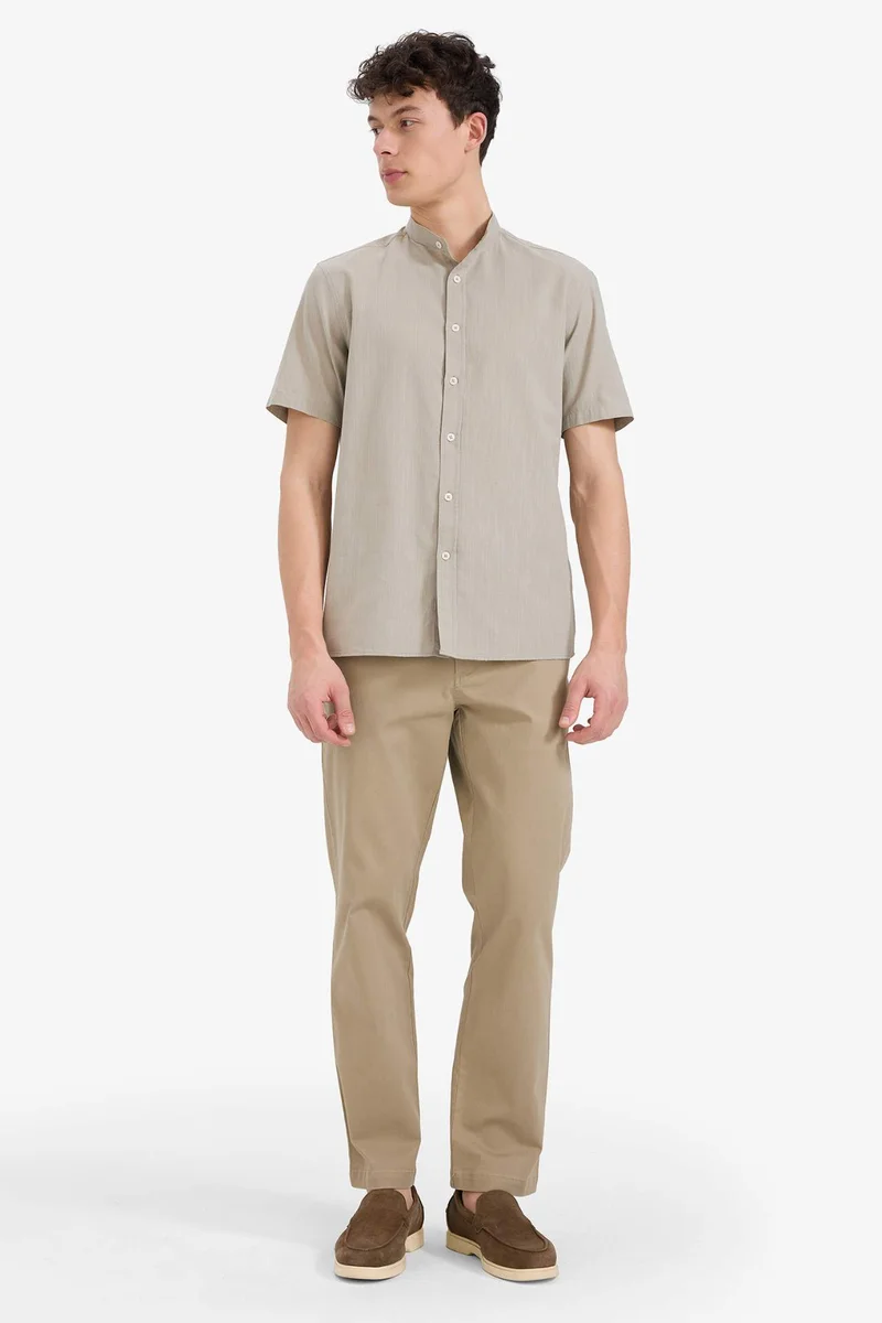 ديفاكتو Regular Fit Cotton Summer Short Sleeve Shirt