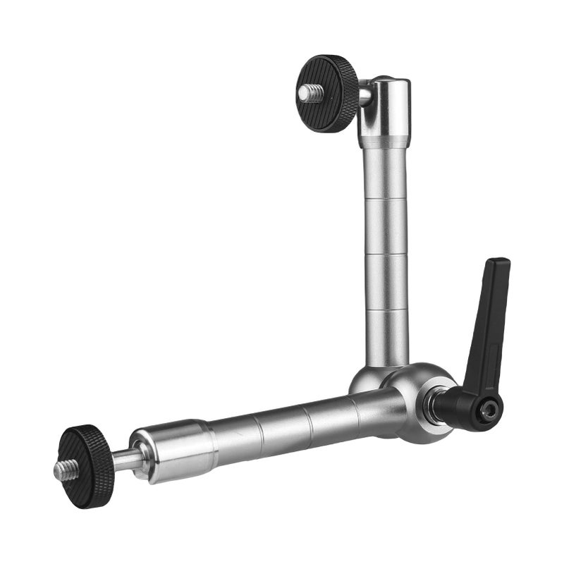 Camera Arm Mount: 11-Inch Premium Aluminum Alloy & Stainless Steel - Double 360° Ball Head U-Shaped Groove Design for DSLRs, Mirrorless Cameras, LED Lights & Filming Gear - Image 4