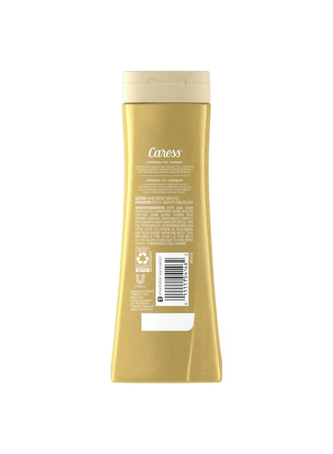 Caress Body Wash, Shea Butter & Brown Sugar, Moisturizing Body Wash for Gorgeous, Radiant Skin, Exfoliating Body Soap Liquid, 20 Fl Oz (Pack of 2) - Image 2