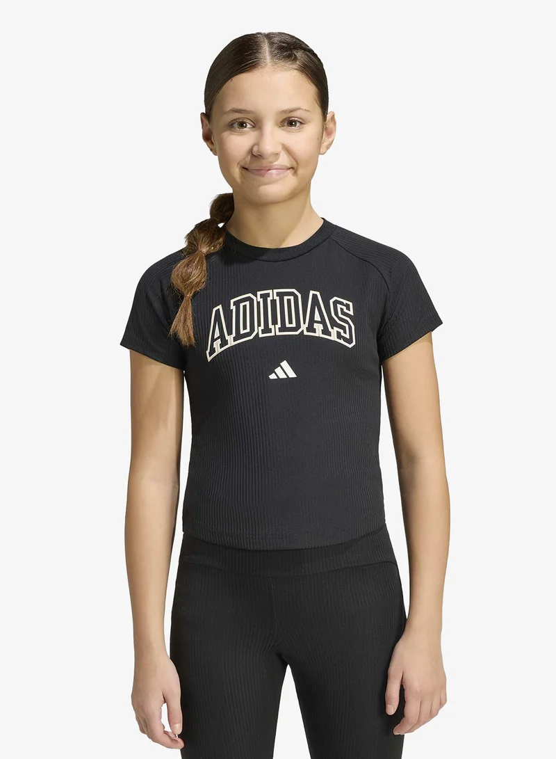 Adidas Youth Seasonals Collegiate Typography T-Shirt