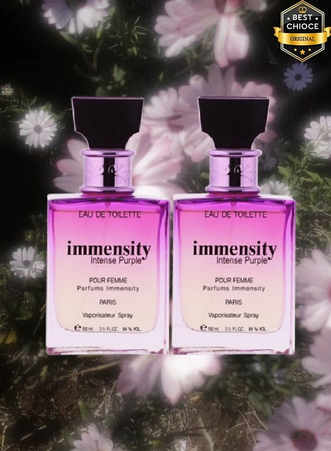 إمنسيتي 2 قطع عطر انتينس بيربل باريس للنساء 100 مل - Image 1