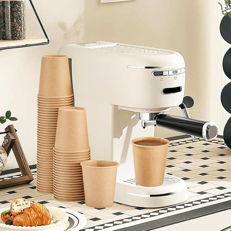 50 Disposable Kraft Paper Cups For Hot And Cold Beverages Suitable For Parties Home And Office Use - Image 2