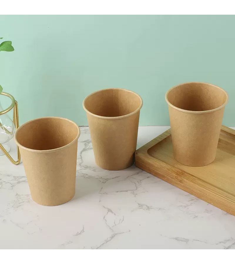 50 Disposable Kraft Paper Cups For Hot And Cold Beverages Suitable For Parties Home And Office Use - Image 3