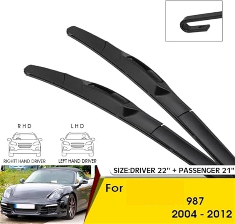 QASULER Car Front Wiper Blades for Porsche Boxster 987 - Image 5