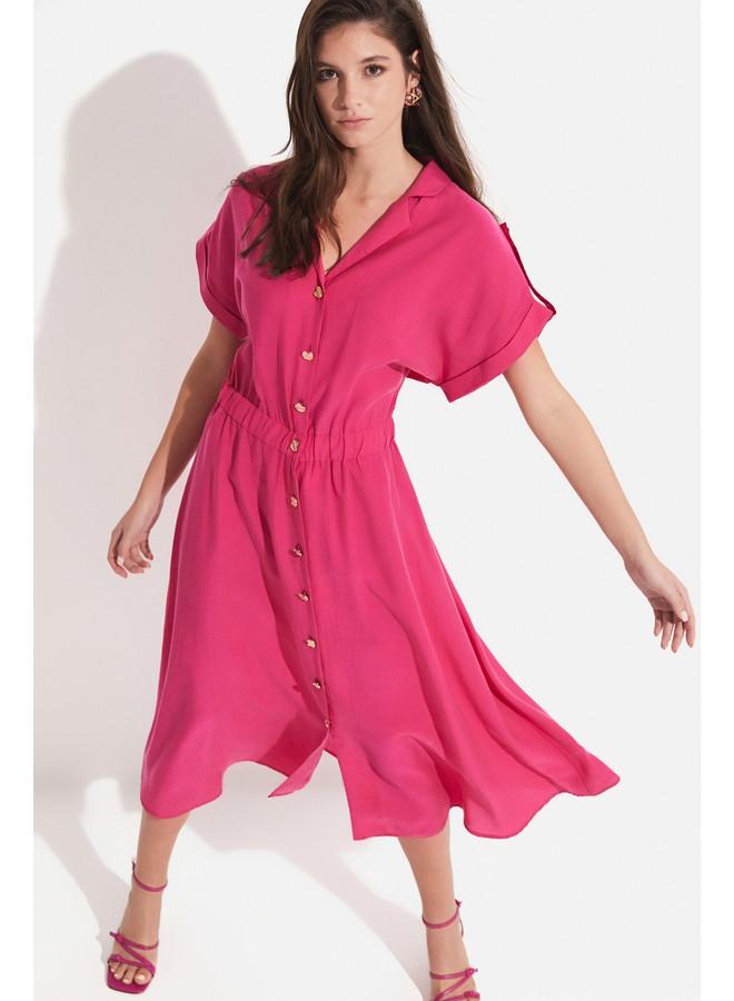 جون فستان قميص ميدي - Image 3