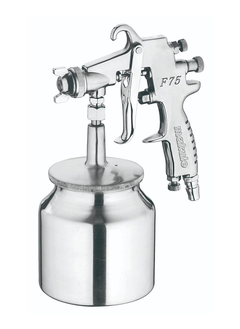 makute F75S Spray Gun, 800ml Capacity, 1.5mm Nozzle, 45-80 PSI Air Pressure, High-Performance HVLP Paint Sprayer  - Image 1