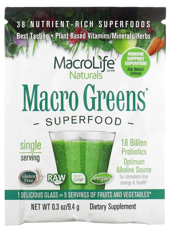 Macro Greens Superfood 0.3 oz (9.4 g) - pzsku/Z886A31D5CBA380AE39D7Z/45/_/1729515290/2a0bf3a8-26f9-439f-8f20-61417ac04372