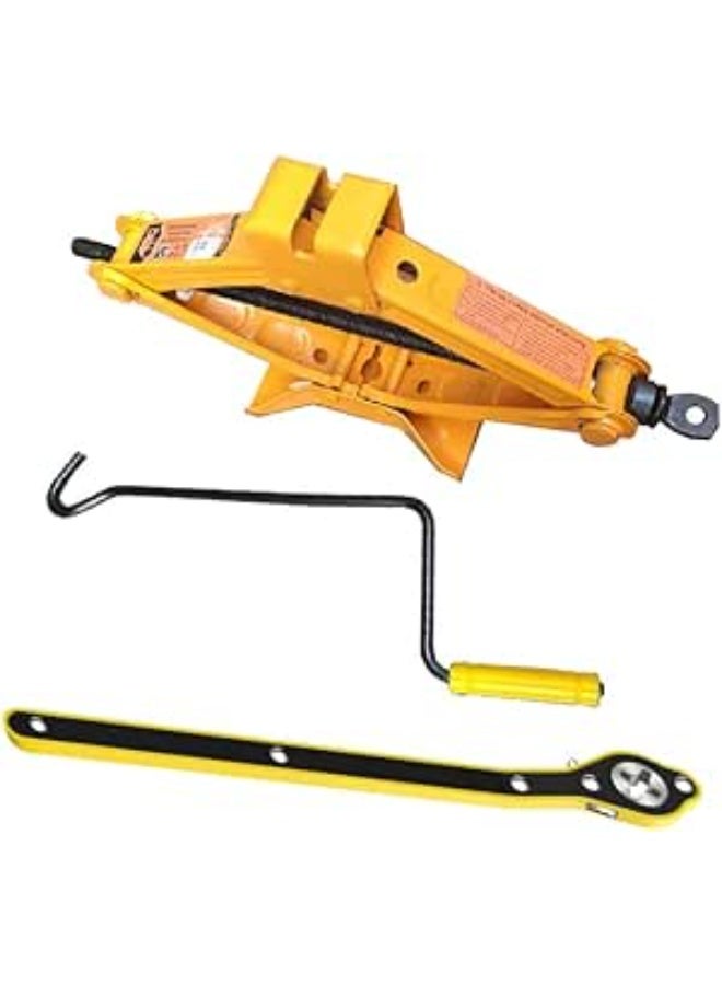 أداة احترافية قابلة للطي لتغيير إطارات السيارات - مفتاح قوي للرافعات المقصية اليدوية - سعة 1.5 طن - عملية ومتعددة الاستخدامات للسيارات ومركبات RVs - Image 1