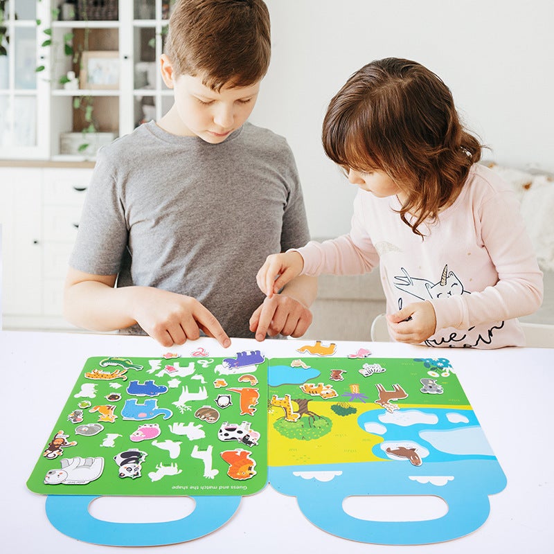 Children'S Magnetic Puzzle Stickers Cognitive Enlightenment Early Education Educational Three-Dimensional Animal Puzzle Toys - Image 5
