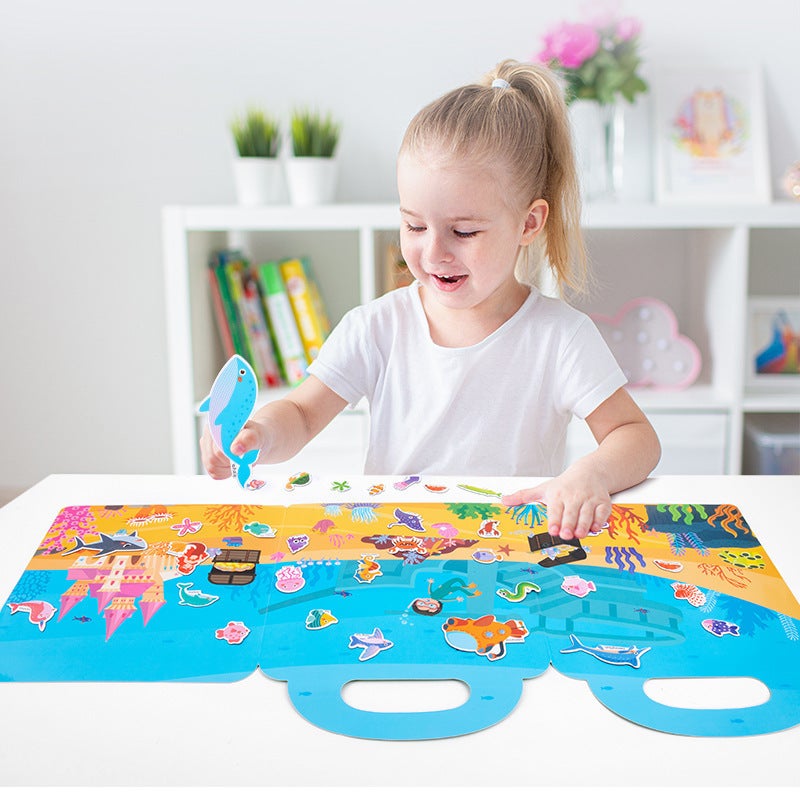 Children'S Magnetic Puzzle Stickers Cognitive Enlightenment Early Education Educational Three-Dimensional Animal Puzzle Toys - Image 3