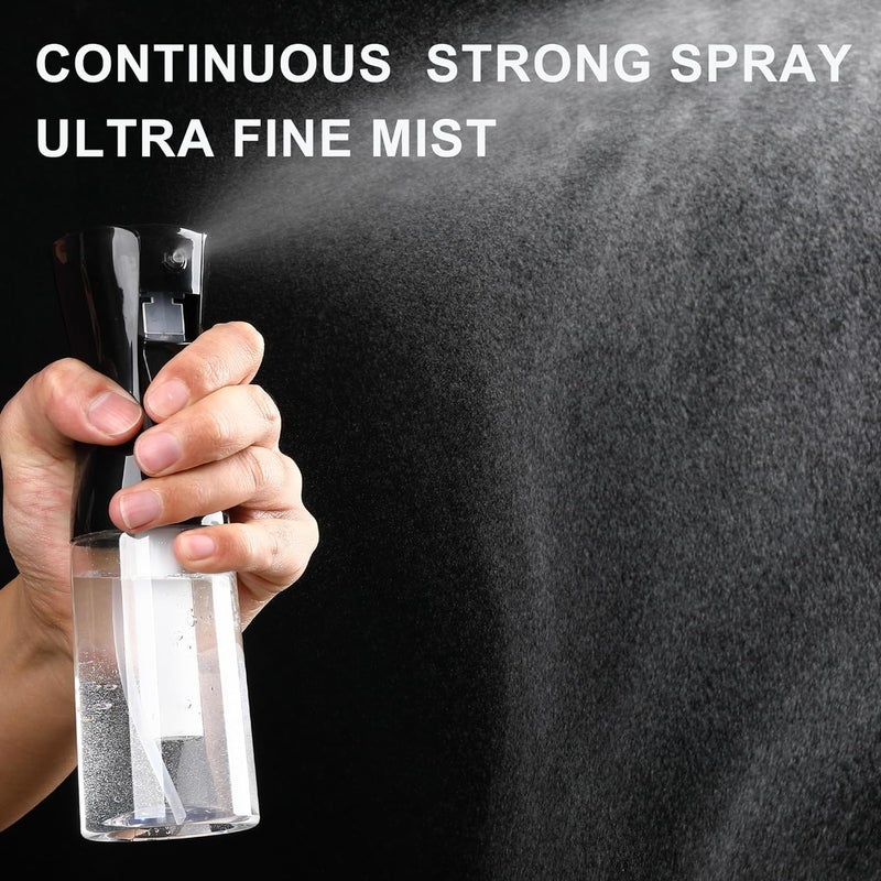 METROWAVE Mist Spray Bottle Plastic 200 ml Pack of 2 Salon Spray Bottle Hair Styling Suitable for Cleaning Liquid Water Cooking Oil Multipurpose Cloth Ironing Pets Plants Home Garden - Image 3