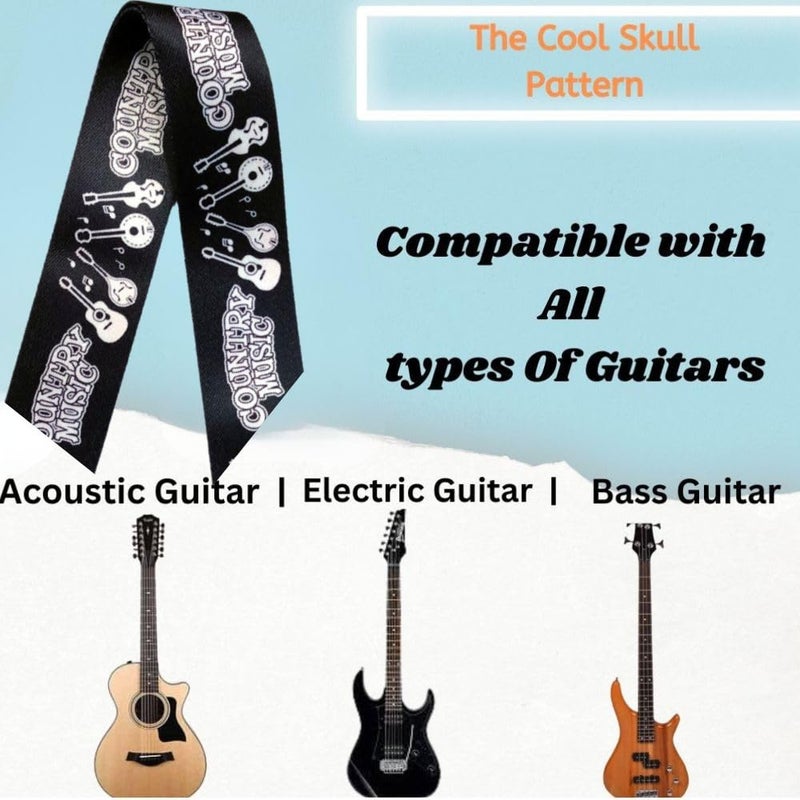 Mocking Bird Guitar Strap for Acoustic Adjustable Buckle Electric Guitar Strap Polyester Guitar Belt For Acoustic/Bass/Electric Guitars - Image 4